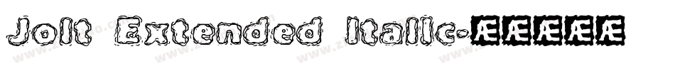 Jolt Extended Italic字体转换